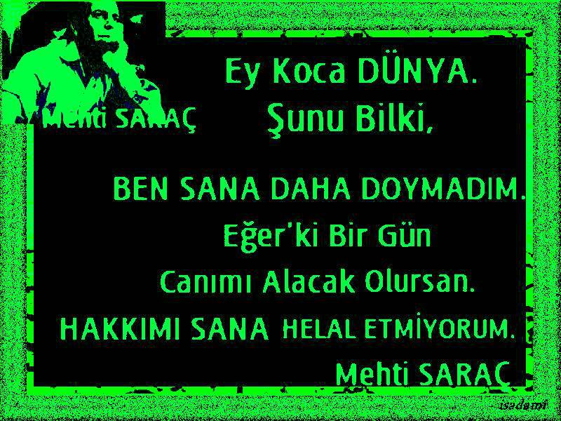 MEHTİ SARAÇ'TAN ALTIN SÖZLER